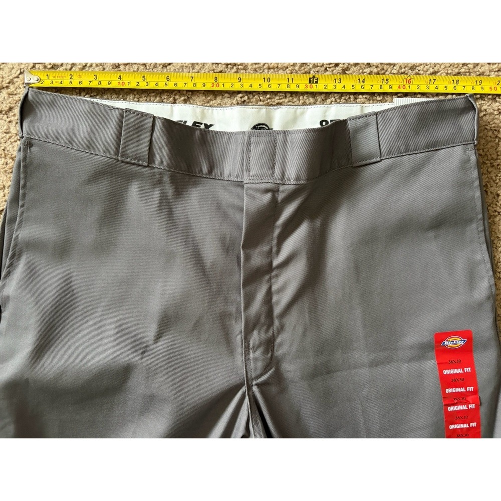 New Dickies 874 Work Pants Trousers Wrinkle Resistant Gray Men's 38x30 NWT JBHS - Picture 3 of 12